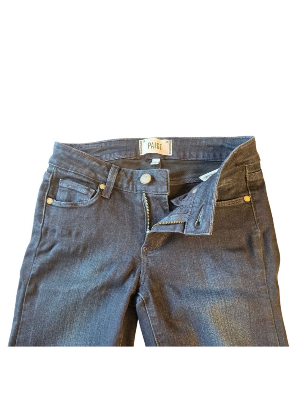 Paige Verdugo Ultra Skinny Jeans Dark Wash Low Rise Premium Denim Size 24 - Picture 6 of 8
